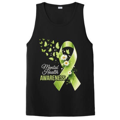 Mental Health Awareness Butterfly Green Ribbon  PosiCharge Competitor Tank