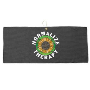 Mental Health Awareness Normalize Therapy Self Improvet Gift Large Microfiber Waffle Golf Towel