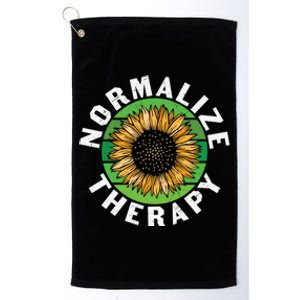 Mental Health Awareness Normalize Therapy Self Improvet Gift Platinum Collection Golf Towel