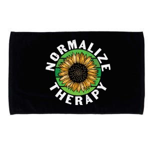 Mental Health Awareness Normalize Therapy Self Improvet Gift Microfiber Hand Towel