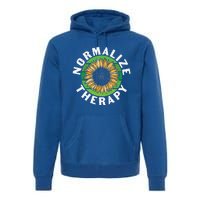 Mental Health Awareness Normalize Therapy Self Improvet Gift Premium Hoodie