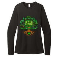 Mental Health Awareness Tree Drawing Word Art Womens CVC Long Sleeve Shirt