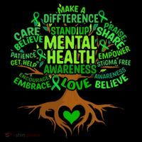 Mental Health Awareness Tree Drawing Word Art Zip Tote Bag