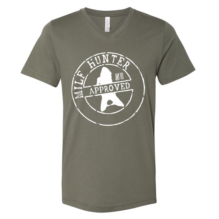 Milf Hunter Approved V-Neck T-Shirt