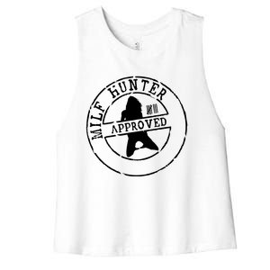 Milf Hunter Approved Women's Racerback Cropped Tank