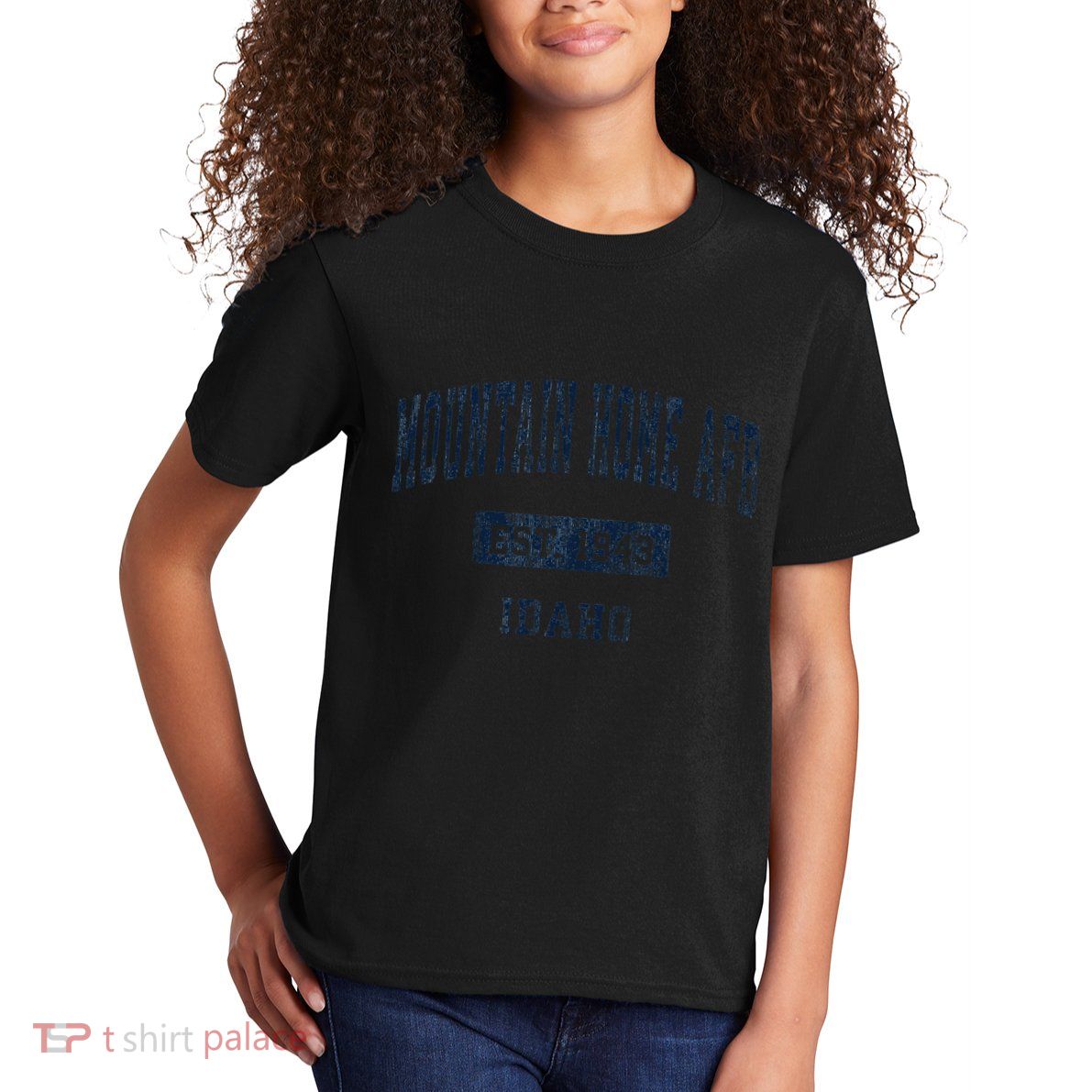 Mountain Home Afb Idaho Id Vintage Established D Kids T-Shirt