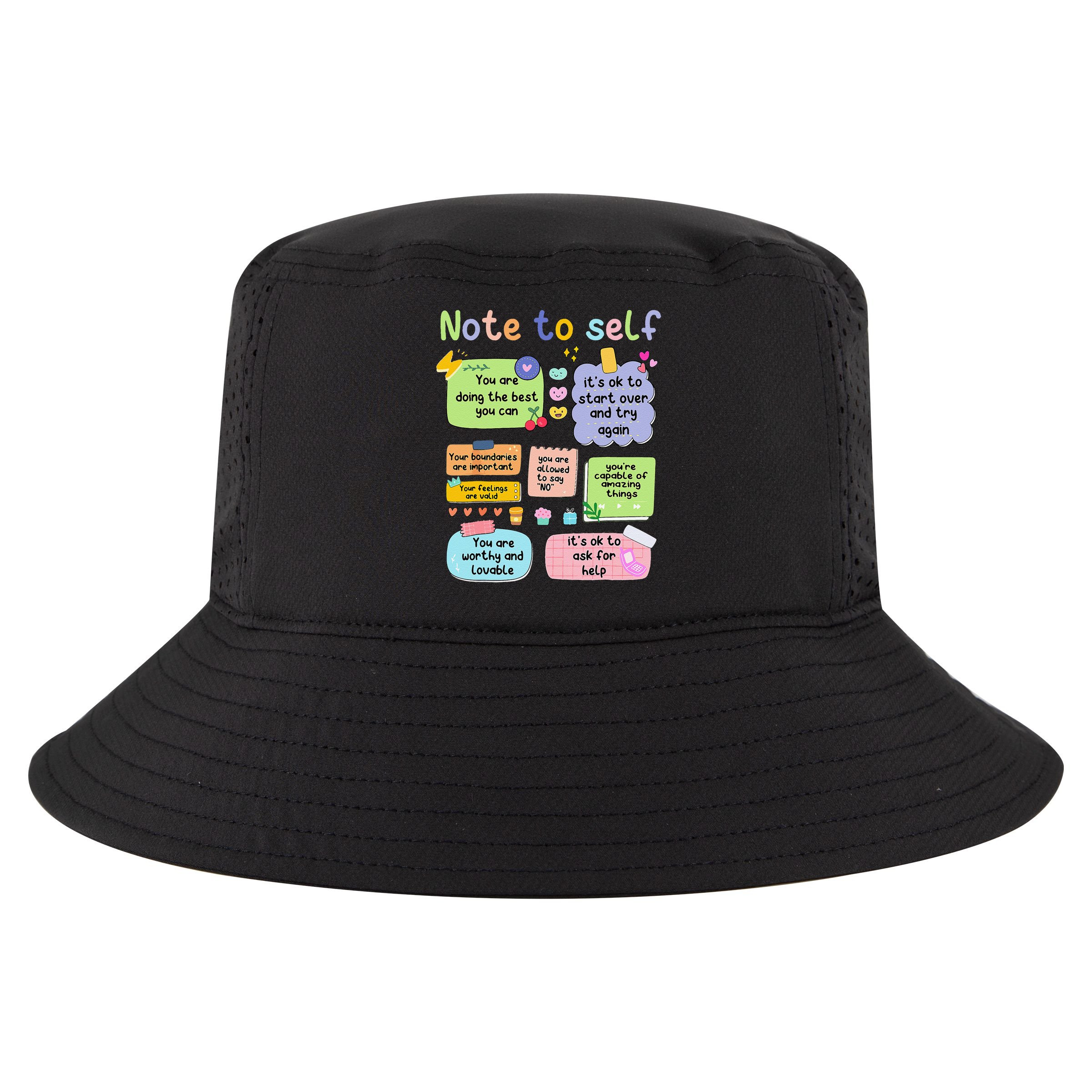 Mental Health Awareness Note To Self Positive Matters Cool Comfort Performance Bucket Hat