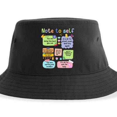 Mental Health Awareness Note To Self Positive Matters Sustainable Bucket Hat