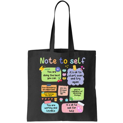 Mental Health Awareness Note To Self Positive Matters Bag
