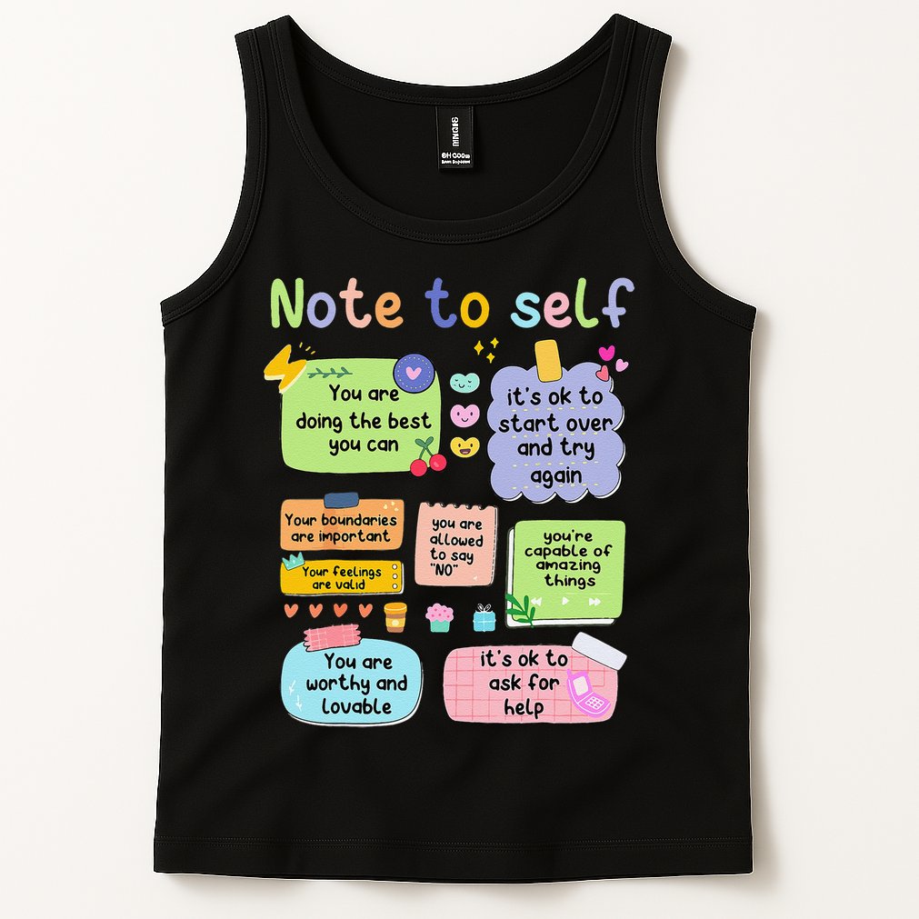 Mental Health Awareness Note To Self Positive Matters Tank Top