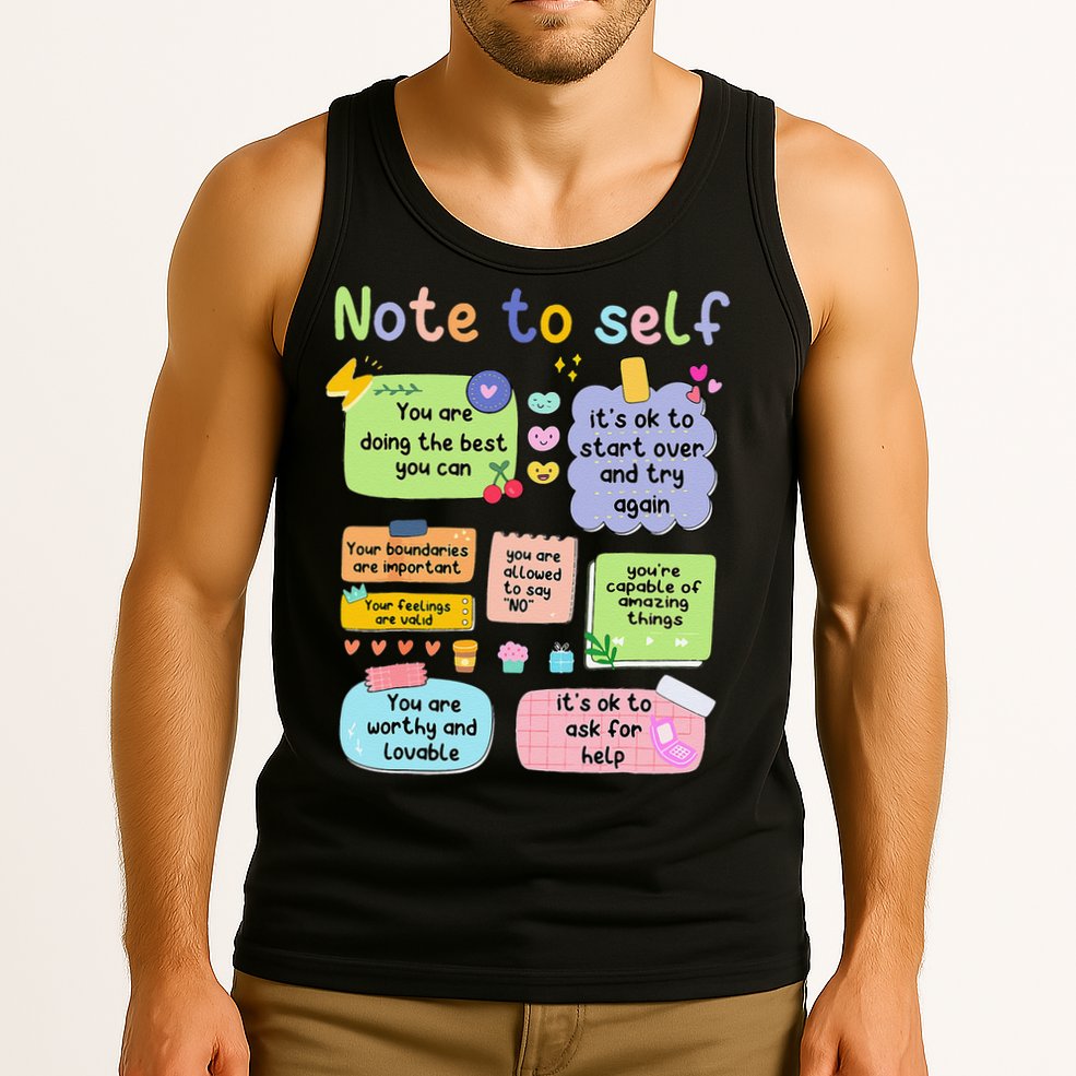 Mental Health Awareness Note To Self Positive Matters Tank Top