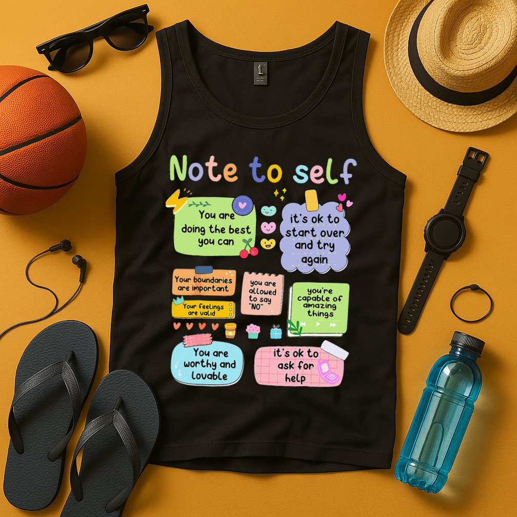 Mental Health Awareness Note To Self Positive Matters Tank Top