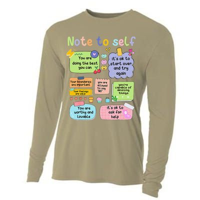 Mental Health Awareness Note To Self Positive Matters Cooling Performance Long Sleeve Crew