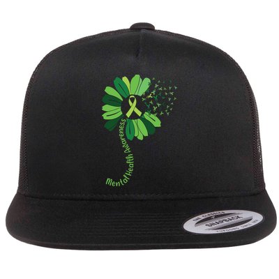 Mental Health Awareness Sunflower Flatbill Hat