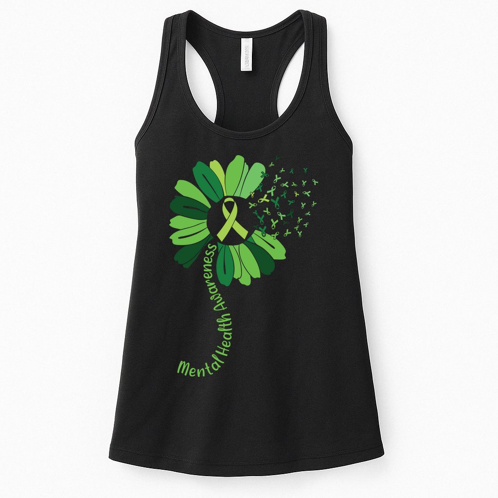 Mental Health Awareness Sunflower Womens Tank Top