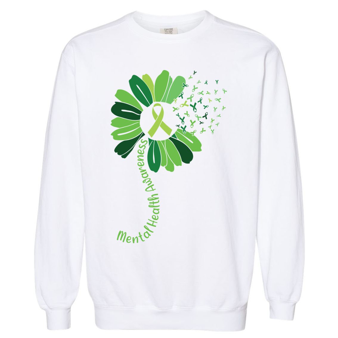 Mental Health Awareness Sunflower Garment-Dyed Sweatshirt