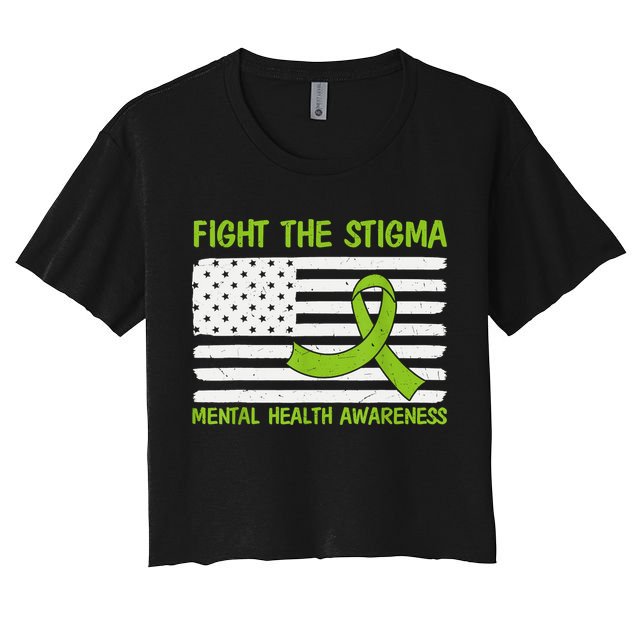 Mental Health Awareness Fight The Stigma Mental Health Crop Top