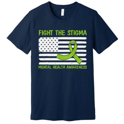 Mental Health Awareness Fight The Stigma Mental Health Premium T-Shirt