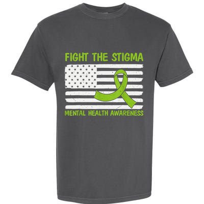 Mental Health Awareness Fight The Stigma Mental Health Garment-Dyed Heavyweight T-Shirt