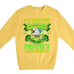 My Heroes Are Those Who Veteran Premium Crewneck Sweatshirt