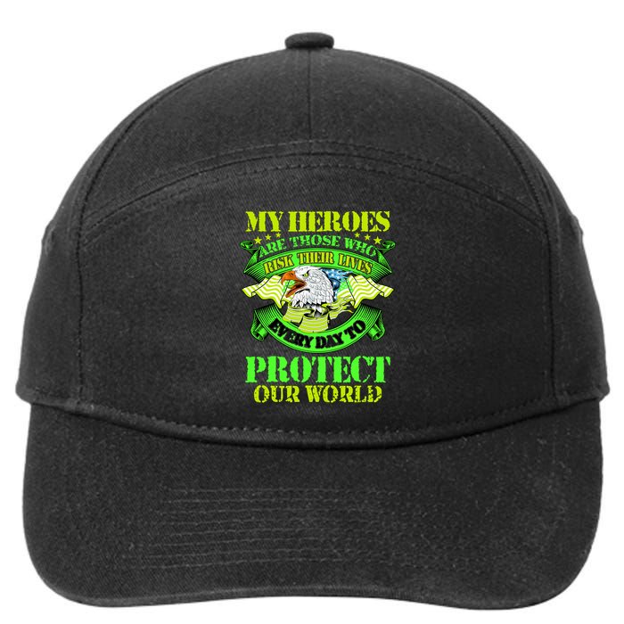 My Heroes Are Those Who Veteran 7-Panel Snapback Hat