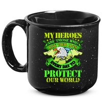 My Heroes Are Those Who Veteran 15oz Campfire Ceramic Mug