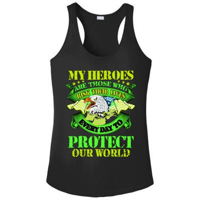 My Heroes Are Those Who Veteran Ladies PosiCharge Competitor Racerback Tank