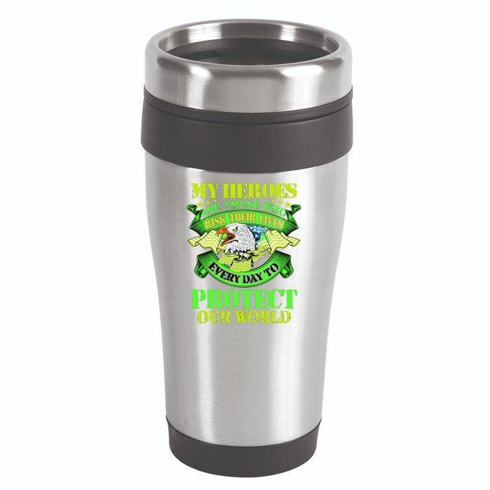 My Heroes Are Those Who Veteran 16oz Travel Tumbler