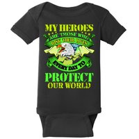 My Heroes Are Those Who Veteran Baby Bodysuit