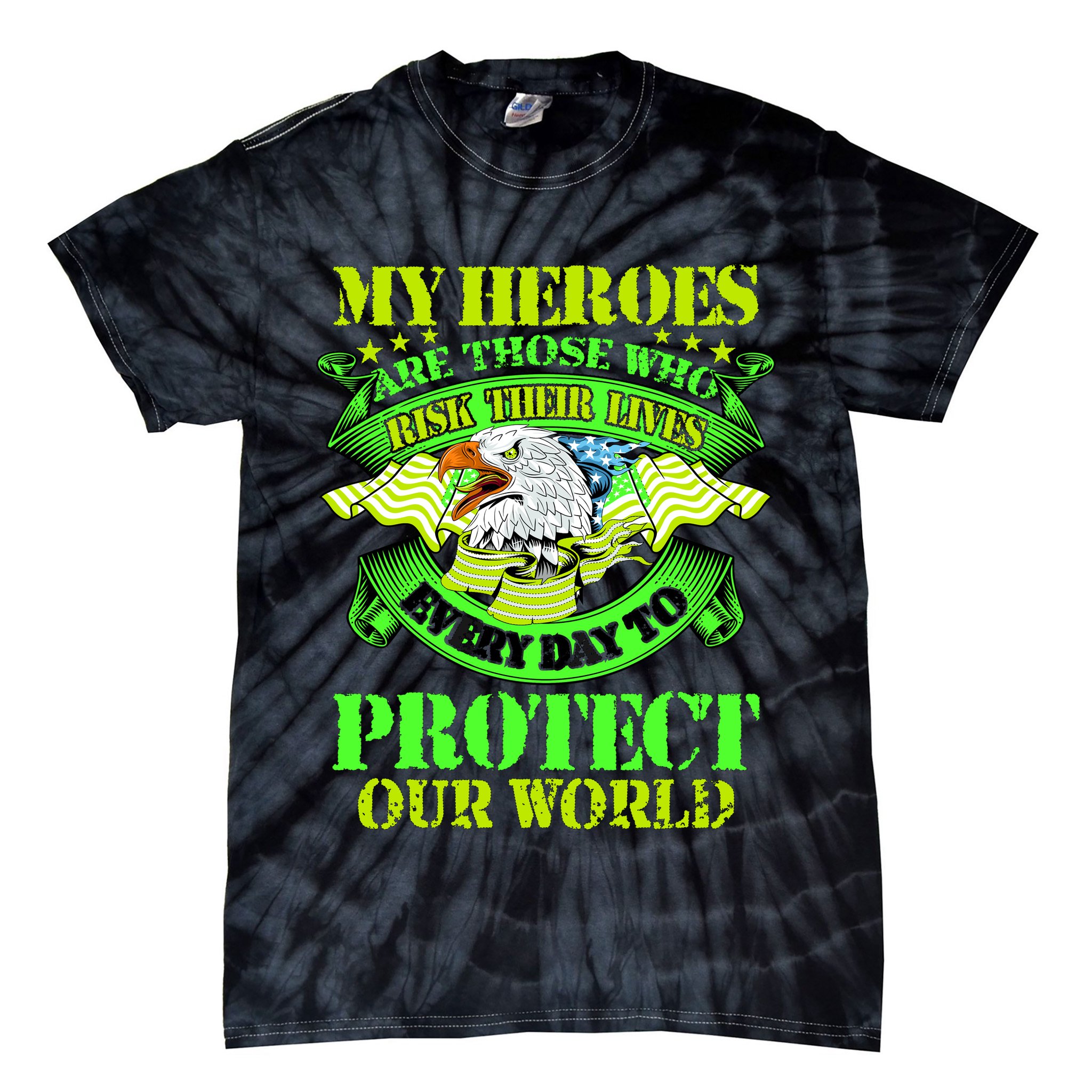 My Heroes Are Those Who Veteran Tie-Dye T-Shirt