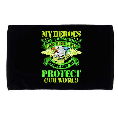 My Heroes Are Those Who Veteran Microfiber Hand Towel