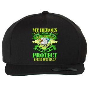 My Heroes Are Those Who Veteran Wool Snapback Cap