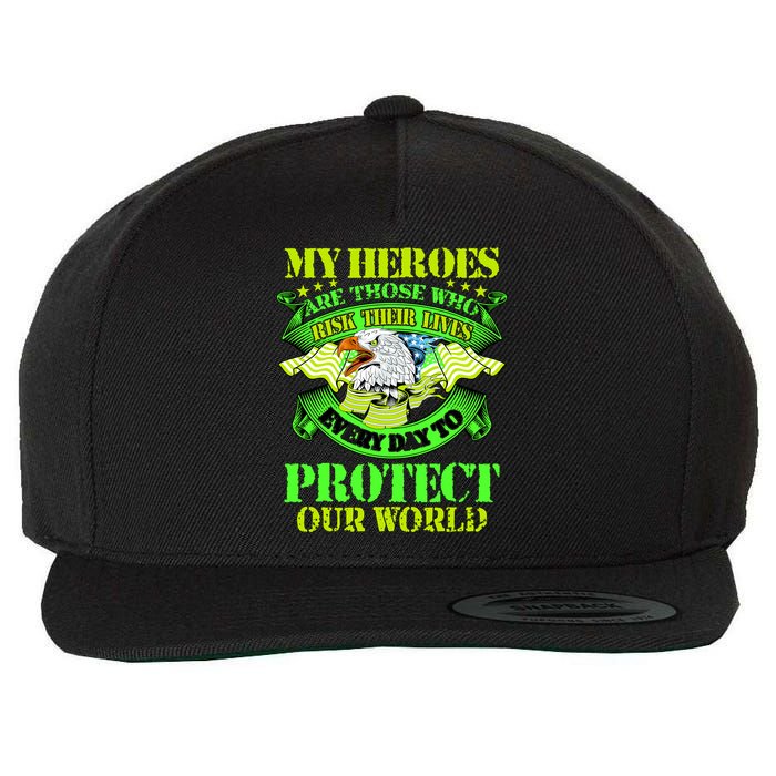 My Heroes Are Those Who Veteran Wool Snapback Cap