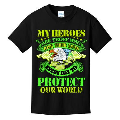 My Heroes Are Those Who Veteran Kids T-Shirt