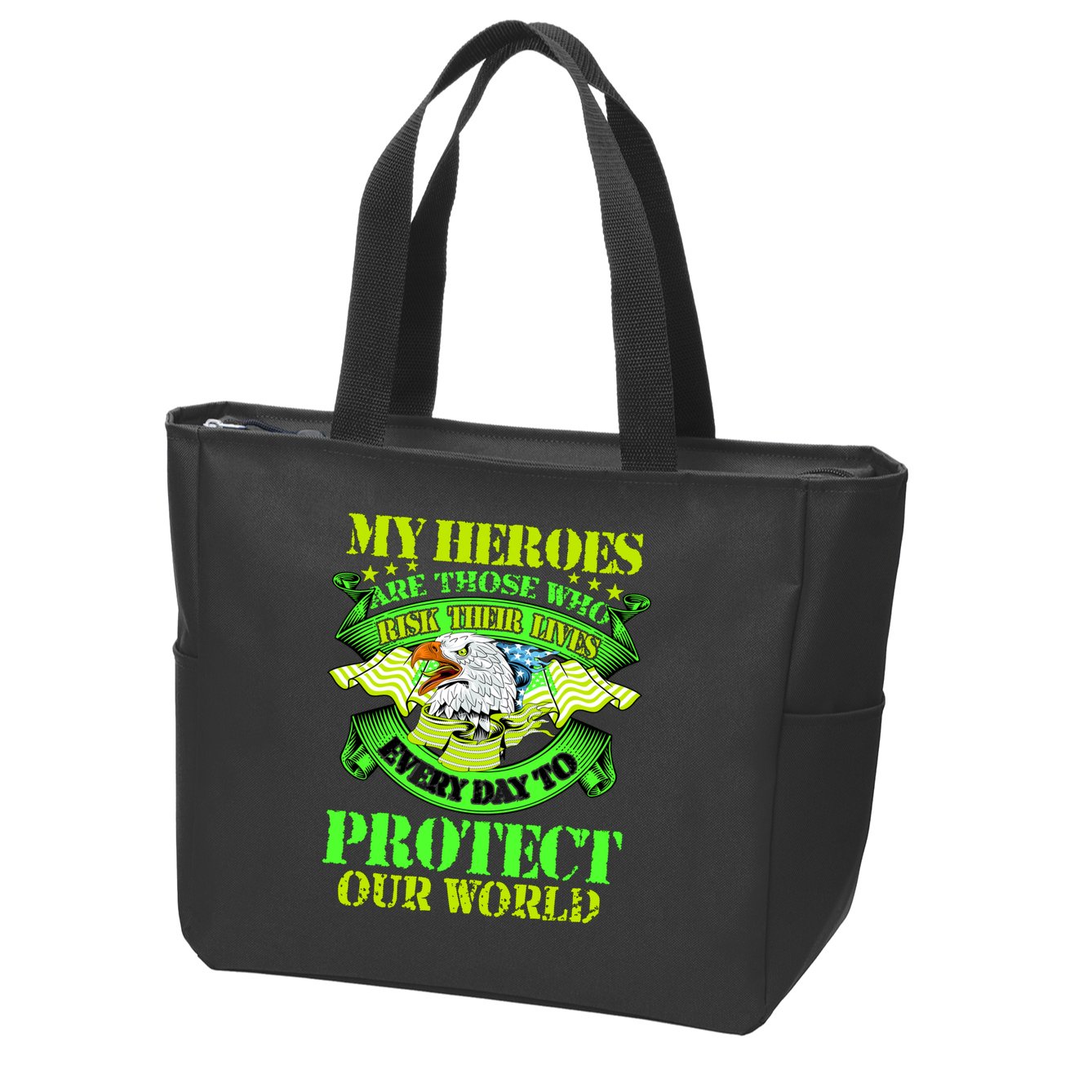 My Heroes Are Those Who Veteran Zip Tote Bag