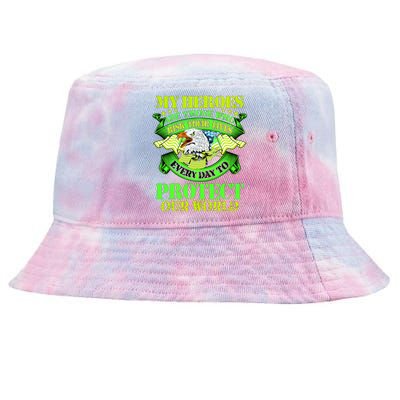 My Heroes Are Those Who Veteran Tie-Dyed Bucket Hat