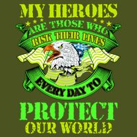 My Heroes Are Those Who Veteran V-Neck T-Shirt