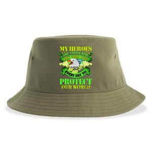 My Heroes Are Those Who Veteran Sustainable Bucket Hat