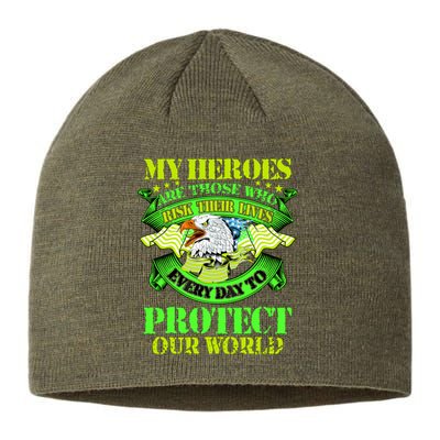 My Heroes Are Those Who Veteran Sustainable Beanie