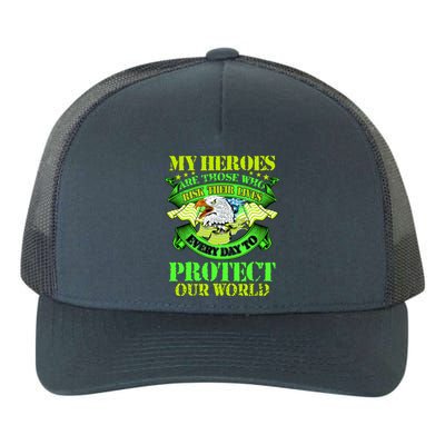 My Heroes Are Those Who Veteran Yupoong Adult 5-Panel Trucker Hat