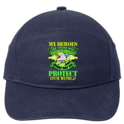 My Heroes Are Those Who Veteran 7-Panel Snapback Hat