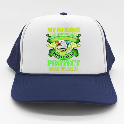 My Heroes Are Those Who Veteran Trucker Hat