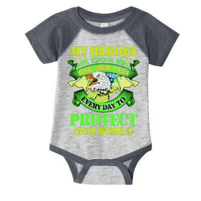 My Heroes Are Those Who Veteran Infant Baby Jersey Bodysuit