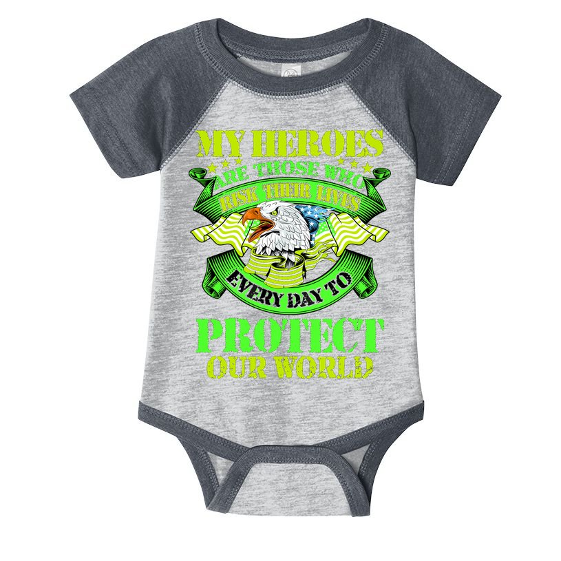 My Heroes Are Those Who Veteran Infant Baby Jersey Bodysuit