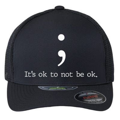 Mental Health Awareness Semicolon Flexfit Unipanel Trucker Cap
