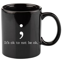 Mental Health Awareness Semicolon 11oz C Handle Ceramic Mug