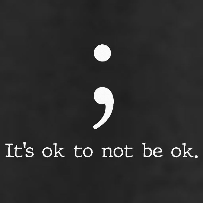 Mental Health Awareness Semicolon 11oz C Handle Ceramic Mug