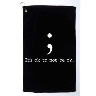 Mental Health Awareness Semicolon Golf Towel