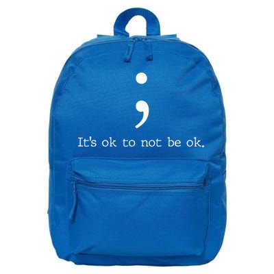 Mental Health Awareness Semicolon 16 in Basic Backpack