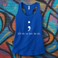 Mental Health Awareness Semicolon Womens Tank Top